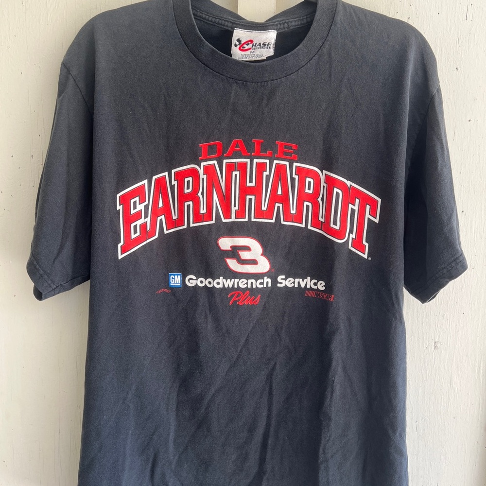 Vintage Y2K NASCAR Dale Earnhardt  Black Graphic T-Shirt #3